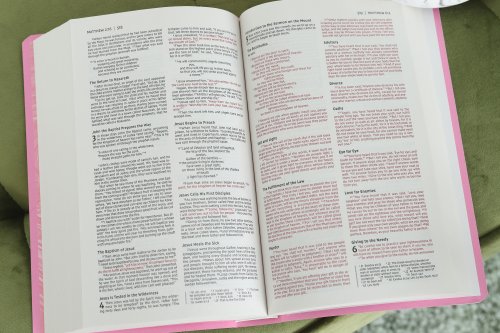 NIV Gift and Award Bible, Leather-Look, Pink, Red Letter Edition, Comfort Print