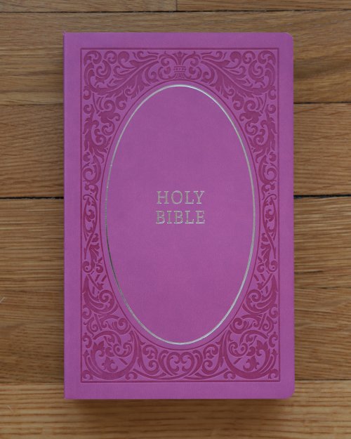 NIV Comfort Print, Bible, Pink, Imitation Leather, Reading Plan, Plan of Salvation, Gilt Edge, Slip Case