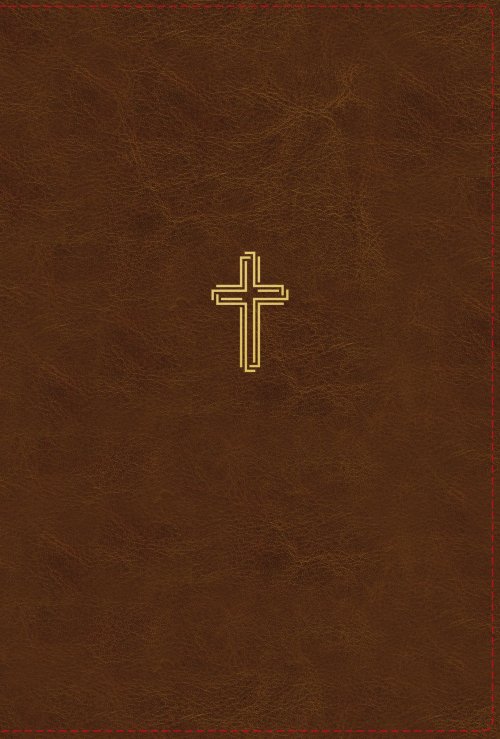 NASB, Thinline Bible, Large Print, Leathersoft, Brown, Red Letter, 1995 Text, Comfort Print