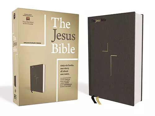 The Jesus Bible, ESV Edition, Cloth Over Board, Grey