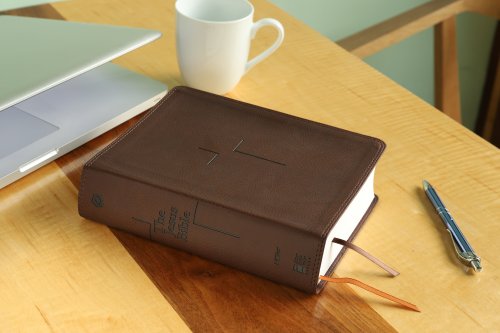 The Jesus Bible, NIV Edition, (With Thumb Tabs to Help Locate the Books of the Bible), Leathersoft, Brown, Thumb Indexed, Comfort Print