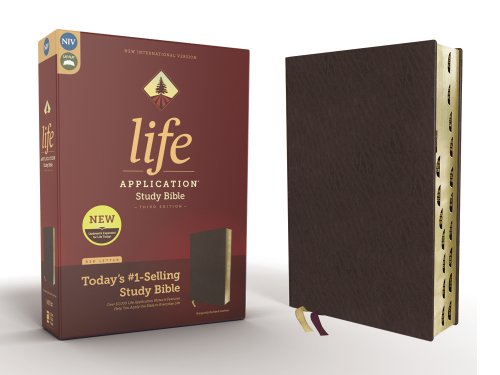 NIV, Life Application Study Bible, Third Edition, Bonded Leather, Black, Red Letter