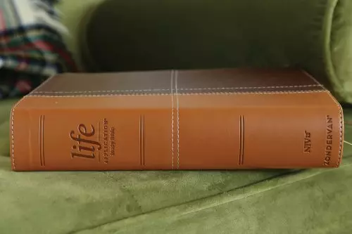 NIV, Life Application Study Bible, Third Edition, Leathersoft, Brown, Red Letter, Thumb Indexed