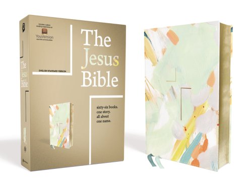 The Jesus Bible Artist Edition, ESV Study Bible, Leathersoft, Multi-color/Teal