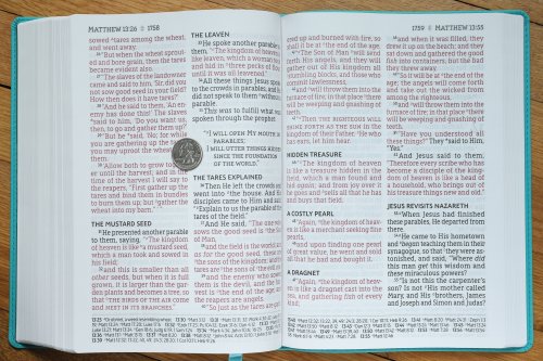 NASB, Super Giant Print Reference Bible, Leathersoft, Teal, Red Letter, 1995 Text, Comfort Print