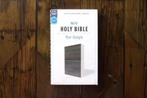 NIV, Holy Bible for Boys, Soft Touch Edition, Leathersoft, Gray, Comfort Print