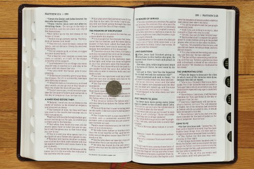 NASB, Thinline Bible, Large Print, Bonded Leather, Burgundy, Red Letter, 1995 Text, Thumb Indexed, Comfort Print