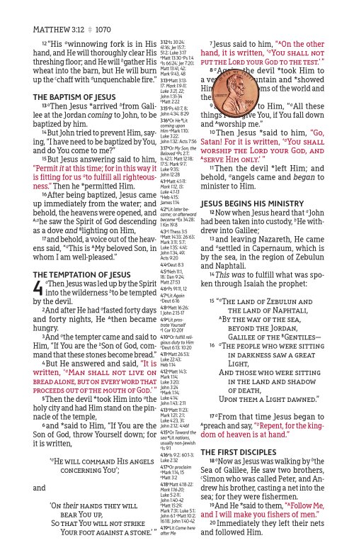 NASB, Classic Reference Bible, Genuine Leather, Buffalo, Brown, Red Letter, 1995 Text, Comfort Print