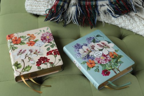 NASB, Artisan Collection Bible, Leathersoft, Almond Floral, Red Letter, 1995 Text, Comfort Print