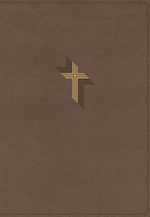 NIV, Larger Print Compact Bible, Leathersoft, Brown, Red Letter, Comfort Print