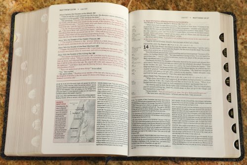 Niv, Life Application Study Bible, Third Edition, Bonded Leather, Navy Floral, Red Letter, Thumb Indexed