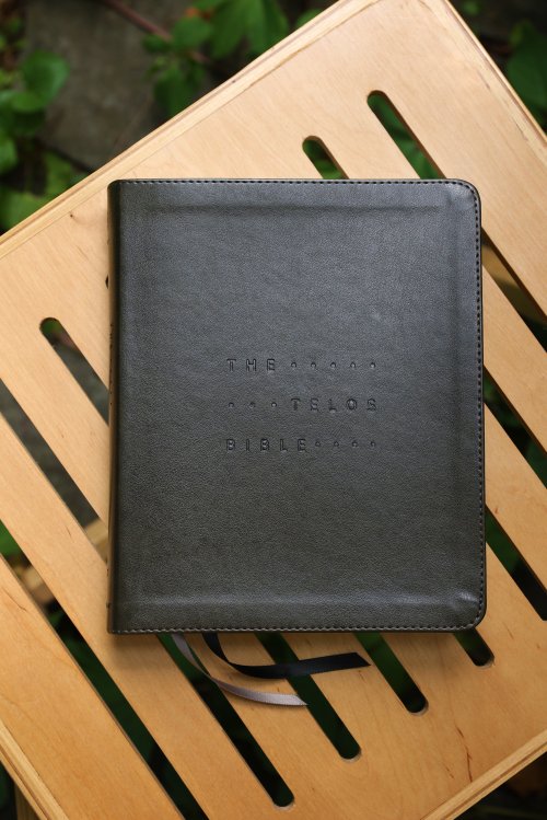 NIV, The Telos Bible, Leathersoft, Charcoal, Comfort Print