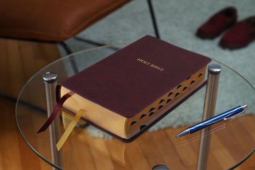 KJV, Thompson Chain-Reference Bible, Handy Size, Leathersoft, Burgundy, Red Letter, Thumb Indexed, Comfort Print