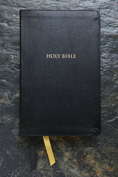 KJV, Thompson Chain-Reference Bible, Handy Size, European Bonded Leather, Black, Red Letter, Thumb Indexed, Comfort Print