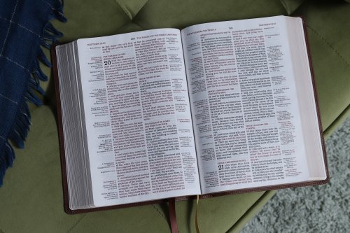 KJV, Thompson Chain-Reference Bible, Large Print, Leathersoft, Brown, Red Letter, Comfort Print