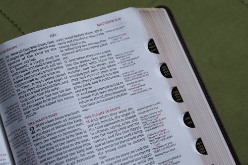 KJV, Thompson Chain-Reference Bible, Leathersoft, Burgundy, Red Letter, Thumb Indexed, Comfort Print