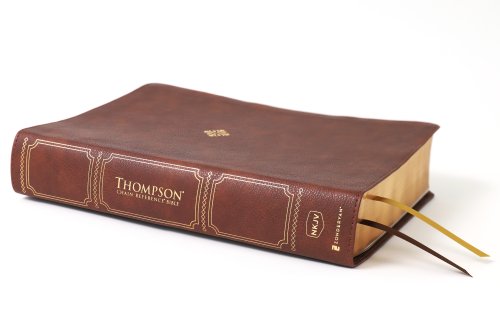 Nkjv, Thompson Chain-Reference Bible, Large Print, Leathersoft, Brown, Red Letter, Thumb Indexed, Comfort Print