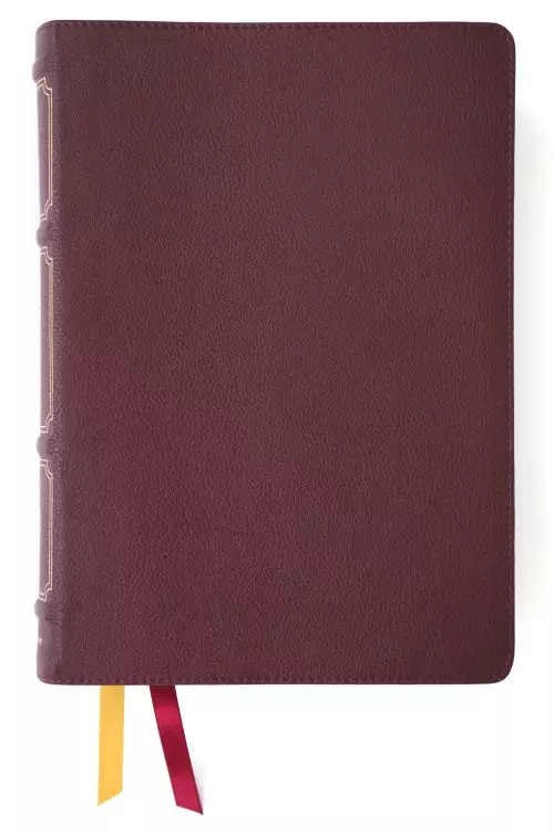 NKJV, Thompson Chain-Reference Bible, Genuine Leather, Calfskin, Burgundy, Red Letter, Thumb Indexed, Comfort Print