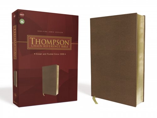 NKJV Thompson Chain-Reference Bible, Leathersoft, Brown, Red Letter