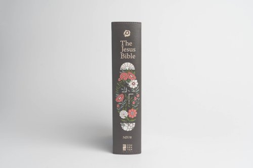 The Jesus Bible Artist Edition, NIV, Leathersoft, Gray Floral, Comfort Print