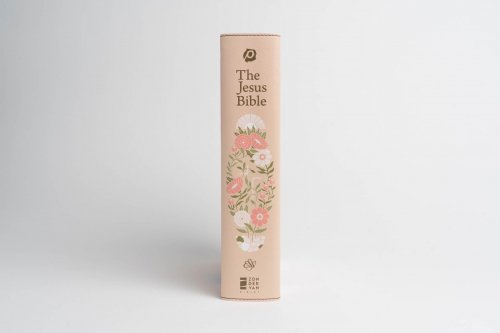 The Jesus Bible Artist Edition, ESV, Leathersoft, Peach Floral