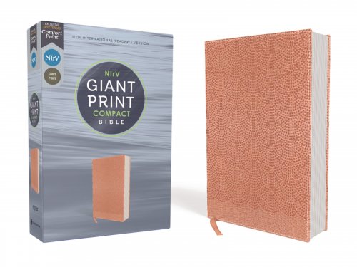 NIrV, Giant Print Compact Bible, Leathersoft, Peach, Comfort Print