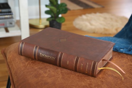 NIV, Thompson Chain-Reference Bible, Leathersoft, Brown, Red Letter, Comfort Print