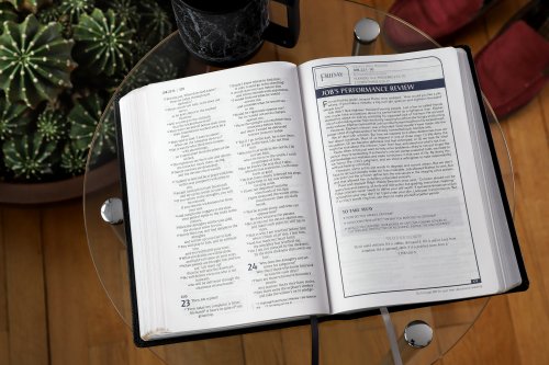 Niv, Men's Devotional Bible (by Men, for Men), Large Print, Leathersoft, Black, Comfort Print