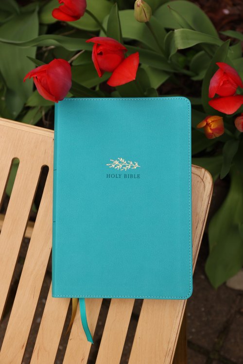 NIV Women's Devotional Bible, Large Print, Leathersoft, Teal, Comfort Print