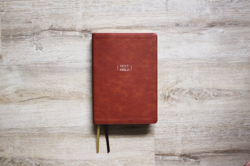 NIV, Wide Margin Bible (A Bible that Welcomes Note-Taking), Leathersoft, Brown, Red Letter, Comfort Print