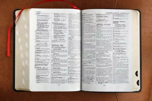 NASB, Thompson Chain-Reference Bible, Bonded Leather, Black, Red Letter, 1977 Text, Thumb Indexed