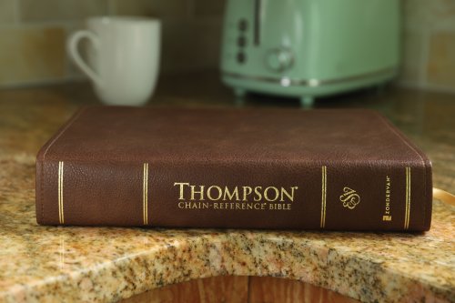 ESV, Thompson Chain-Reference Bible, Leathersoft, Brown, Red Letter, Thumb Indexed