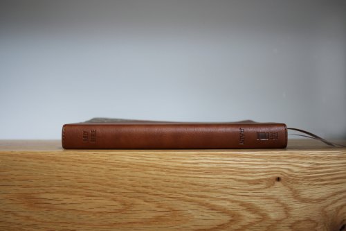 NIV, Thinline Bible, Leathersoft, Brown, Red Letter, Comfort Print