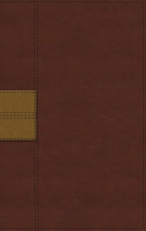 NIV, Thinline Reference Bible (Deep Study at a Portable Size), Leathersoft, Brown, Red Letter, Thumb Indexed, Comfort Print