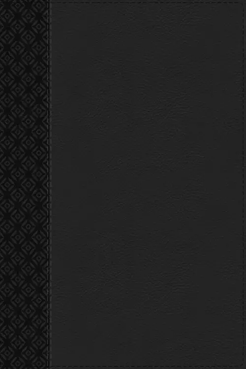 NIV, Compact Center-Column Reference Bible, Leathersoft, Black, Red Letter, Thumb Indexed, Comfort Print