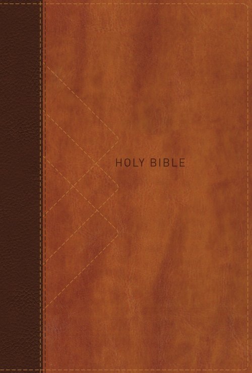 NIV Thinline Bible, Giant Print, Leathersoft, Brown, Red Letter, Comfort Print