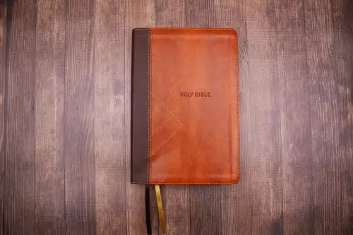 NIV Thinline Bible, Giant Print, Leathersoft, Brown, Red Letter, Comfort Print