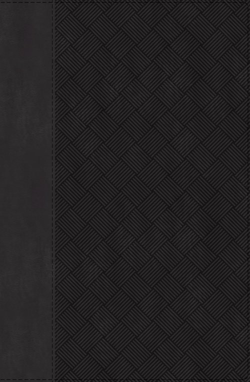 NIV, Thinline Bible, Compact, Leathersoft, Black/Gray, Red Letter, Comfort Print