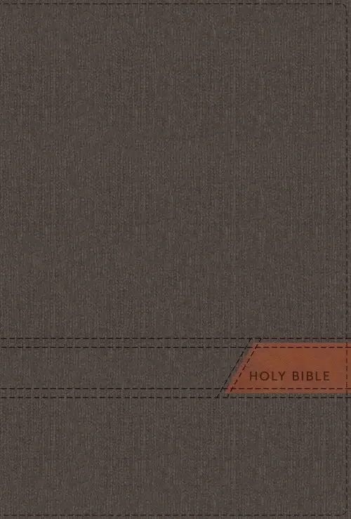 NIV, Thinline Bible, Large Print, Cloth Flexcover, Gray, Red Letter, Comfort Print