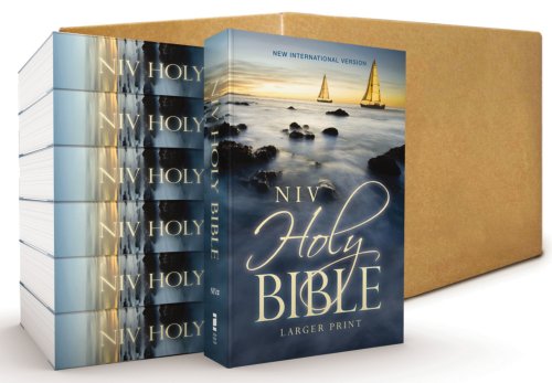 NIV, Holy Bible, Larger Print, Economy Edition, Paperback, Blue, Case of 24, Comfort Print