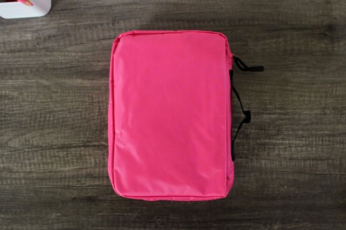 Medium Adventure Bible Cover for Girls with Handle, Zippered, Pink Nylon