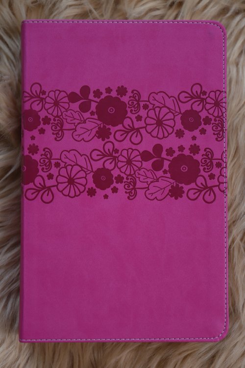 NIrV, Holy Bible, Large Print, Imitation Leather, Pink