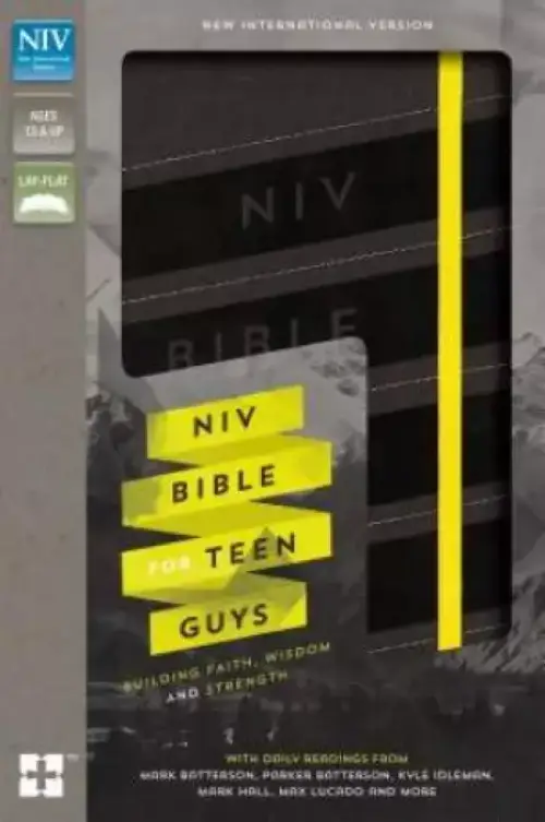 NIV Bible for Teen Guys, Imitation Leather, Charcoal, Elastic Closure