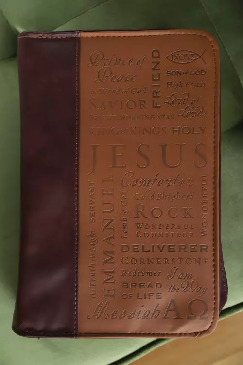 Extra Large Duo Tone Names of Jesus, XL Bible Cover