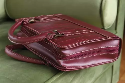 Extra Large Burgundy Imitation Skin Effect XL Bible Cover