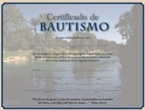 Certificados de Bautismo