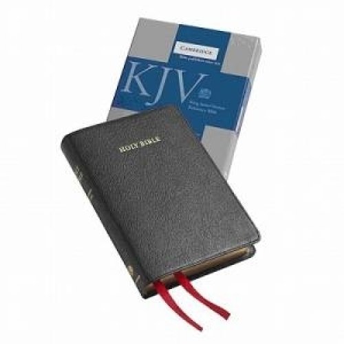 KJV Cameo Reference Bible, Black Edge-lined Goatskin Leather, Red-letter Text, KJ456:XRE Black Goatskin Leather