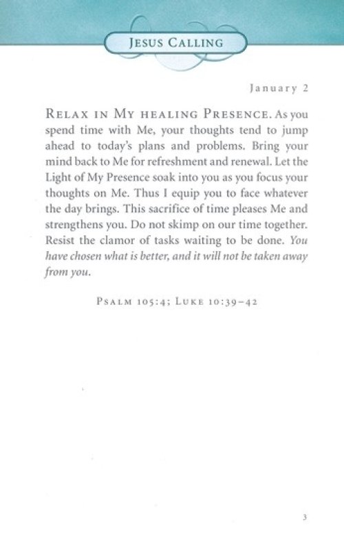 Jesus Calling  Deluxe Edition Teal Cover