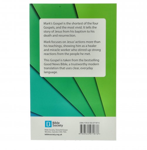 Good News Bible Pack of 10 Gospel of Mark, Green, Paperback, Annie Vollotten Drawings, Pocket Sized, Book Introduction, Maps, Footnotes, Story Finder