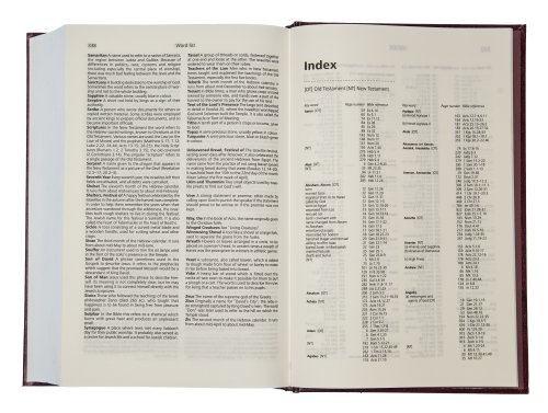 Good News Bible Large Print, Red, Hardback, Maps, Glossary, Illustrations by Annie Vallotton, Index of Key Bible Passages, Helpful Stories